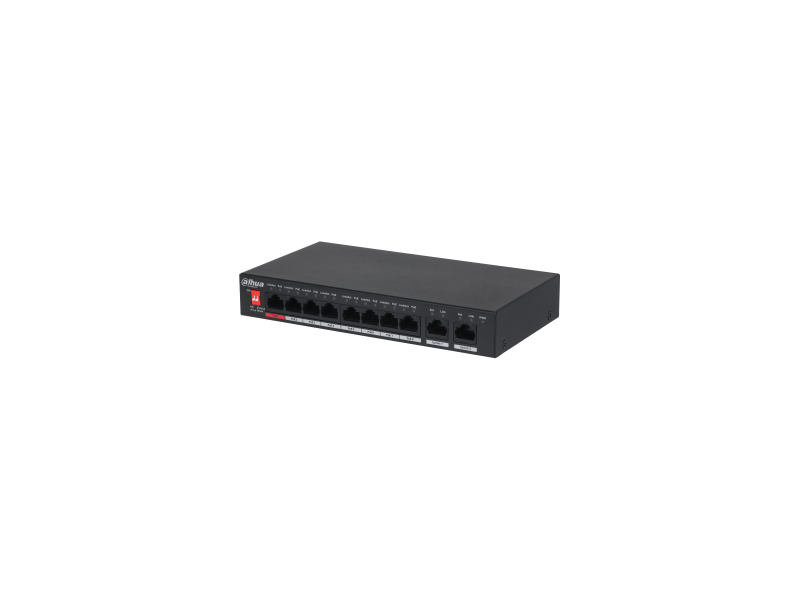 10 Port Unmanaged Desktop Switch with 8 PoE Ports 96W PFS3010-8ET-96